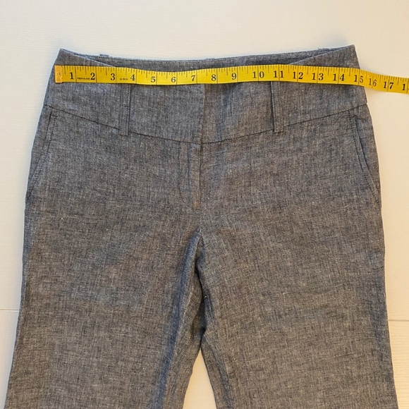 Ann Taylor Signature Linen Blend Wide Leg Grey Trousers NWOT Size 4 - Picture 10 of 13